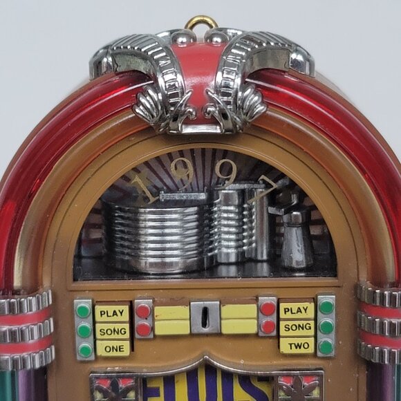Vintage  Carlton Cards 1997 Elvis Jukebox Lights Music Ornament 3rd in A Series - Picture 3 of 17